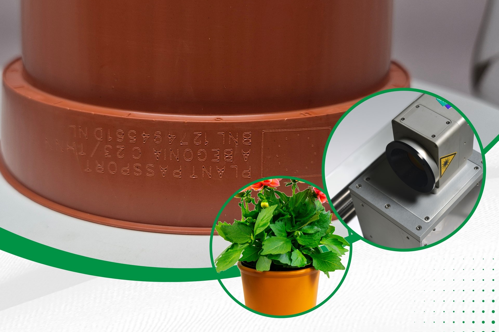 Laser Marking Plastic Planter